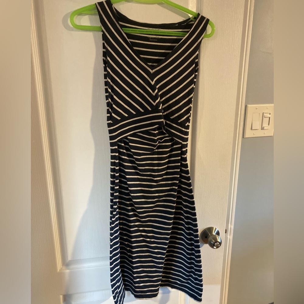 Striped Blue and White Dress